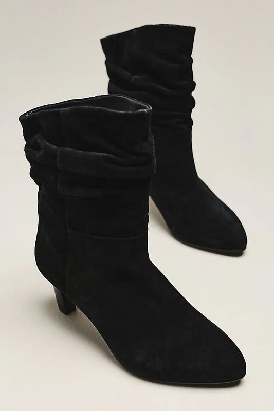 By Anthropologie Suede Scrunch Boots