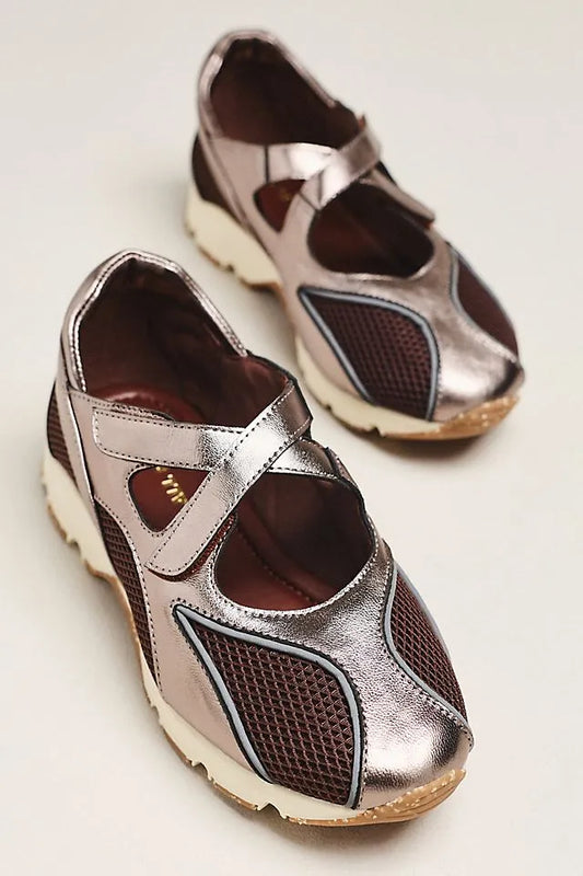 All Black Criss-Cross Mary Jane Flats