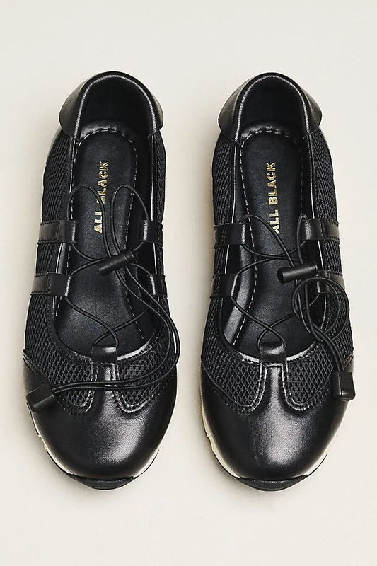 All Black Ghillie Mesh Sneakers