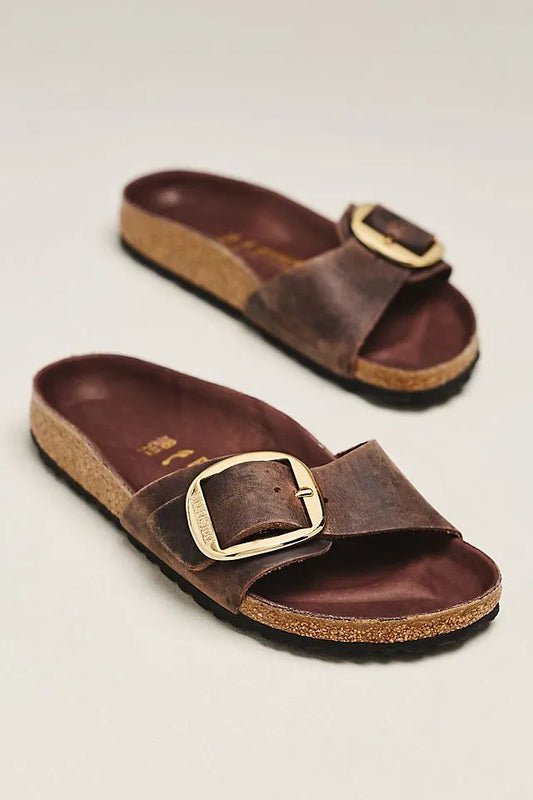 Birkenstock Madrid Big Buckle Nubuck Sandals
