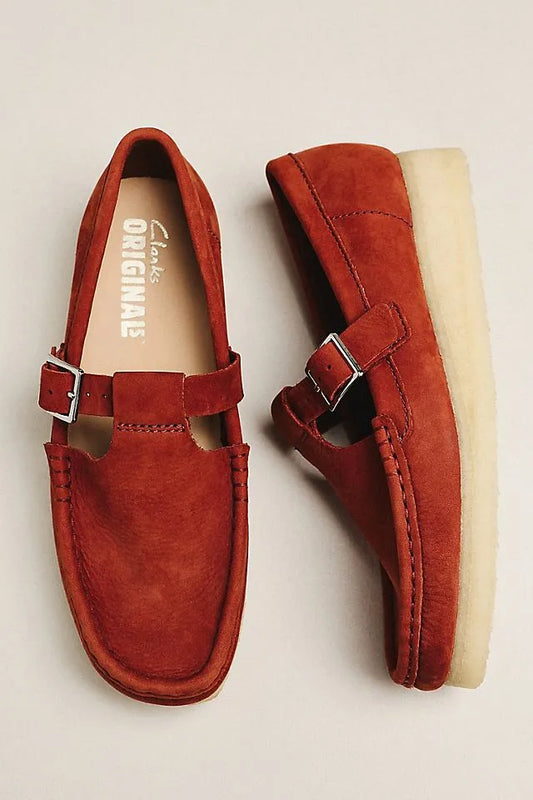 Clarks Wallabee T-Strap Flats