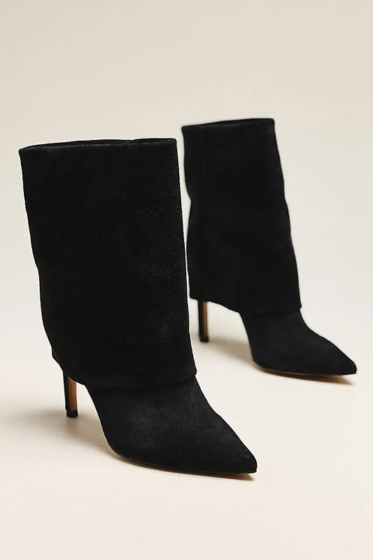 By Anthropologie Foldover Suede Ankle Boots