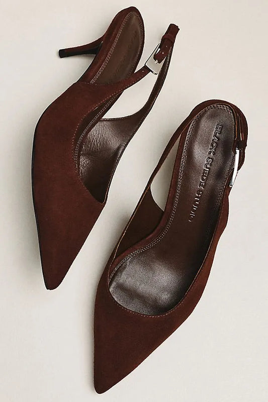 Black Suede Studio Branca 65 Kitten Heels