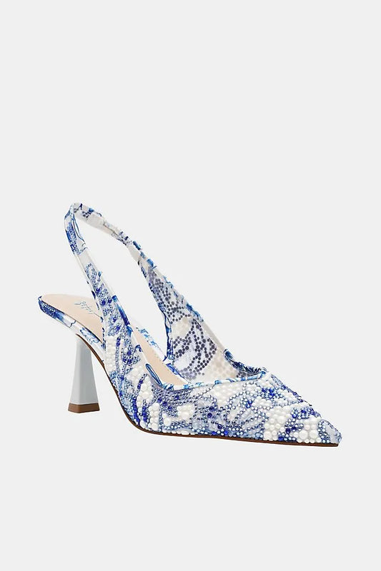 Betsey Johnson Beaded Slingback Heels