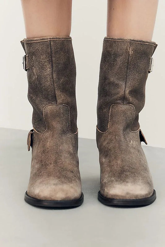 By Anthropologie Moto Mid-Calf Boots