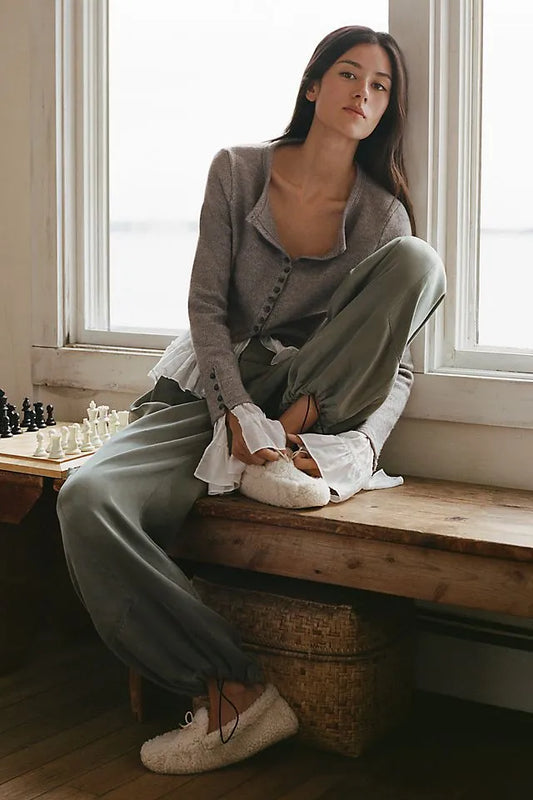 By Anthropologie Sherpa Fleece Moccasins