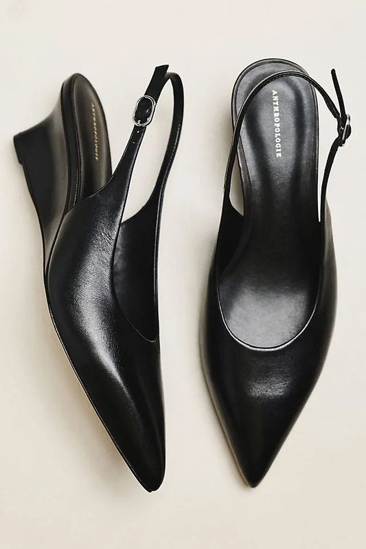 By Anthropologie Slingback Wedge Heels