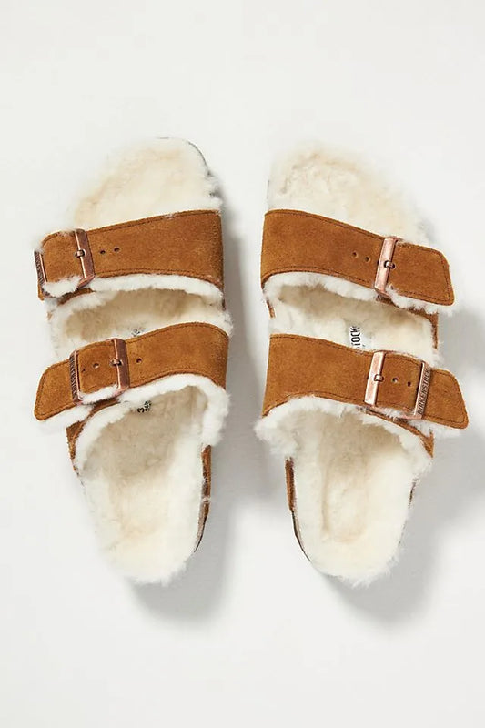 Birkenstock Arizona Shearling-Lined Sandals